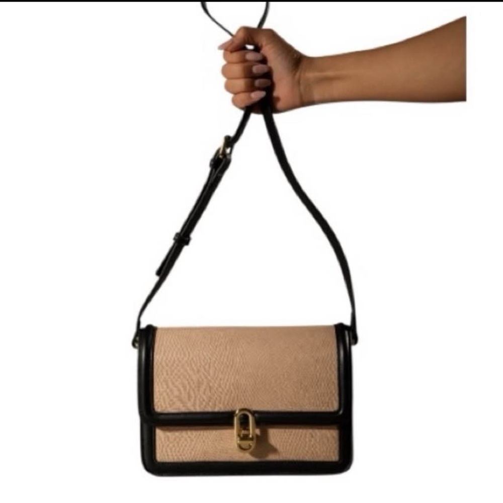 Chic Black and Tan Crossbody Bag